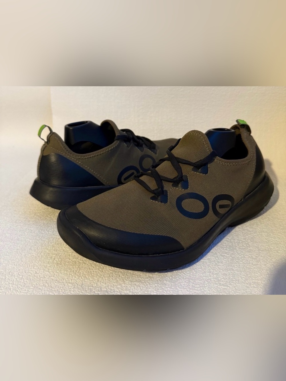 OOFOS OOmg Sport LS Recovery Shoes Olive Men’s 9 Women’s 11 Green Black - Picture 6 of 6